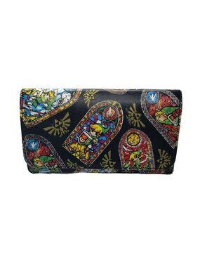 Legend of Zelda The Wind Waker All Over Graphic Tri Fold Wallet Button Clasp